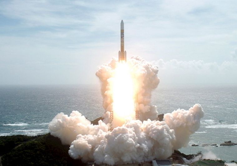El satélite lunar japonés Kaguya ha sido lanzado desde el Centro Espacial Tanegashima. Foto: Efe