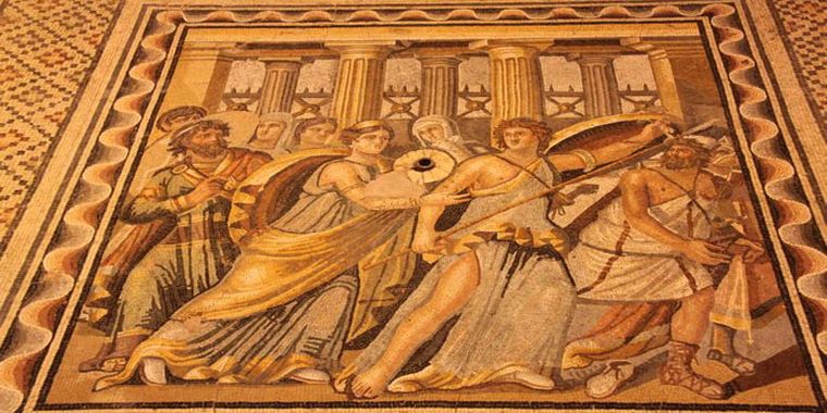 La escena de Aquiles en Scyros, una de las más representadas. Foto: pintura.aut.org
