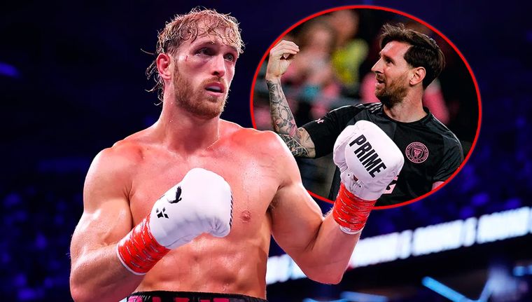 Logan Paul invitó a Messi a enfrentarse en el ring. Foto: Archivo