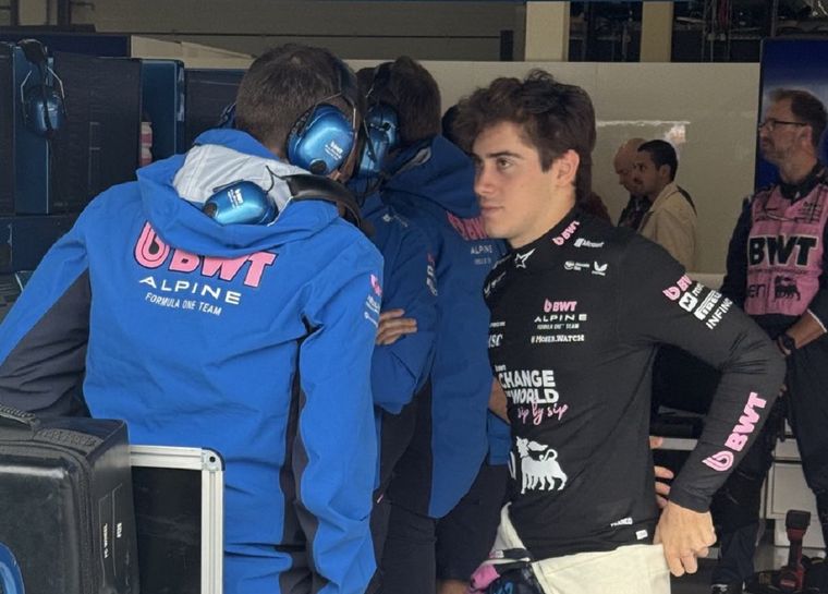 Franco Colapinto en la previa del GP de Gran Bretaña, en Silverstone