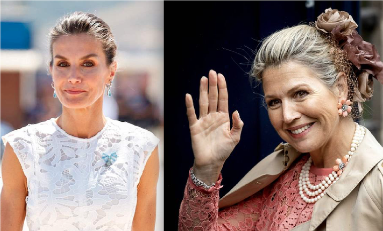 Letizia Ortiz y Máxima de los Países Bajos, enamoradas del encaje, el ítem de moda más romántico. Foto: Instagram