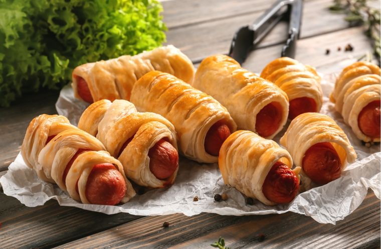 Salchichas envueltas Foto: Shutterstock