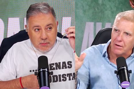 Fuerte cruce entre Doman y Fantino. Fuerte cruce entre Doman y Fantino.