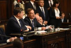 Suarez brindó su primer discurso como gobernador.