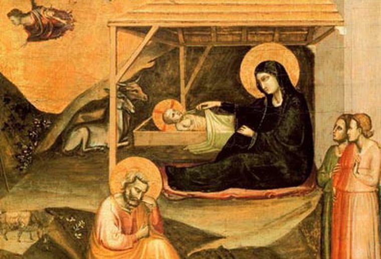 La Natividad, de Taddeo Gaddi (1325, temple sobre tabla). Foto: pintura.aut.org