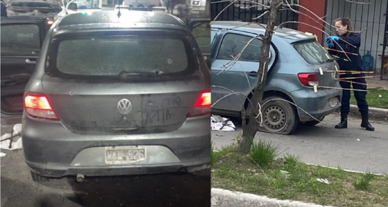 Los peritajes en el lugar tras la muerte de los supuestos ladrones Foto: NA