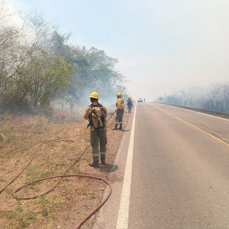Siete incendios forestales permanecen activos en distintos puntos del Ramal de Jujuy.