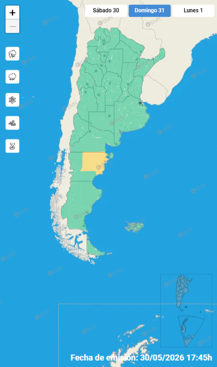 Río Negro tendrá alerta amarilla por lluvias persistentes durante este domingo 31 de mayo. Río Negro tendrá alerta amarilla por lluvias persistentes durante este domingo 31 de mayo.
