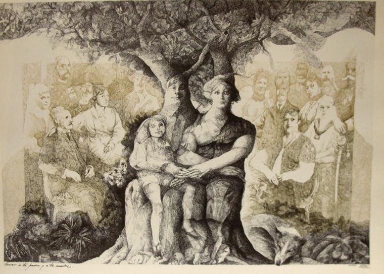 Honrar a tu padre y a tu madre, tinta. Foto: Gentileza Carlos Pinasco.