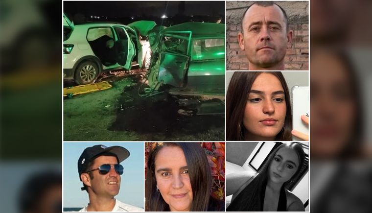 Las víctimas fatales y la dramática escena del accidente que terminó con cinco muertes.&nbsp;