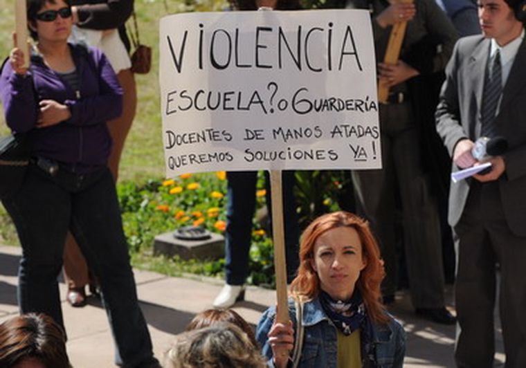 El paro docente sigue hoy con fuerza. Foto: Marcelo Ruiz/ MDZ
