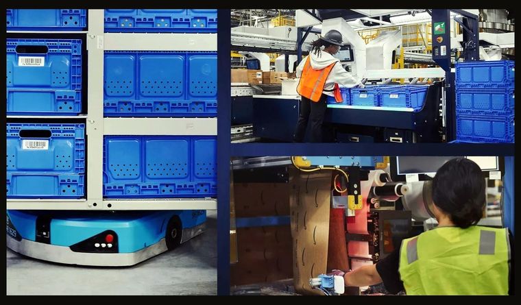 Recurso del centro logístico de Amazon en Shreveport (Luisiana, Estados Unidos). Foto: DPA