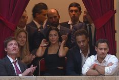 Cande Figueroa se llevó todas las miradas en el palco del Congreso Foto: Captura de pantalla