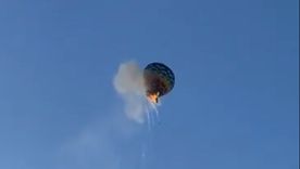 Video: globo aerostático se incendió en pleno vuelo y se estrelló en Brasil