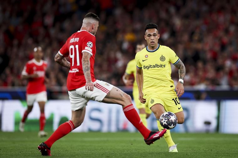 Lautaro Martínez fue titular en el duelo de cuartos y salió reemplazado en el segundo tiempo. Foto: EFE