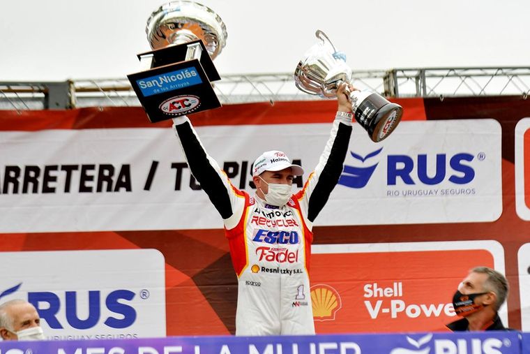 Mariano Werner en el podio de San Nicolás. Foto: ACTC