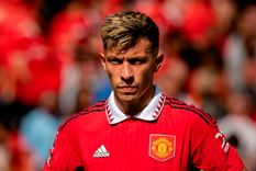 Lisandro Martínez El defensor argentino, con bronca en el vestuario del Manchester United.