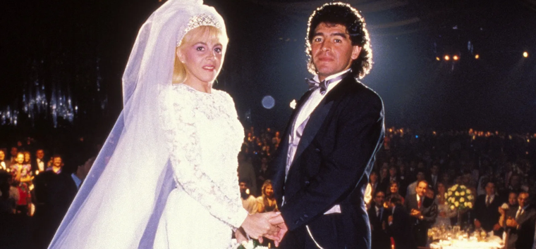 Claudia Villafañe y Diego Maradona Foto: Vanity Fair