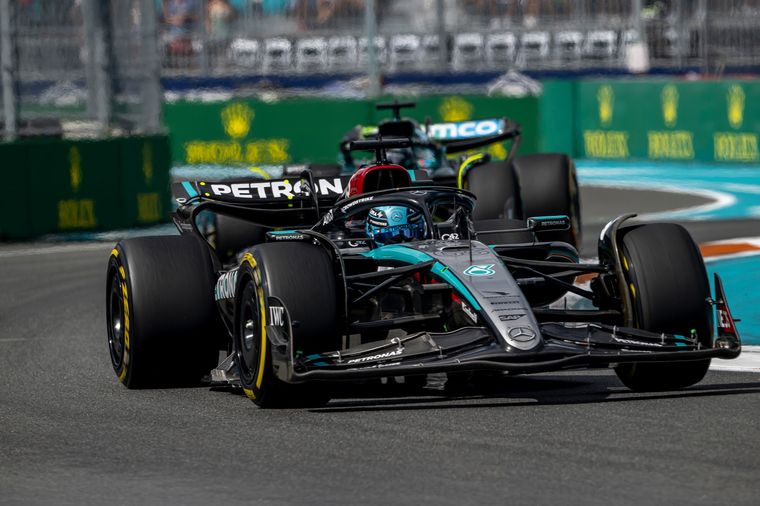 George Russell, piloto de Mercedes en la Fórmula 1. George Russell, piloto de Mercedes en la Fórmula 1.