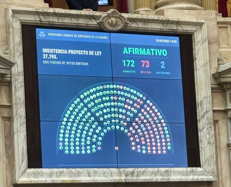Diputados rechazó el veto a la ley de Emergencia en Discapacidad y pasa al Senado. Diputados rechazó el veto a la ley de Emergencia en Discapacidad y pasa al Senado.
