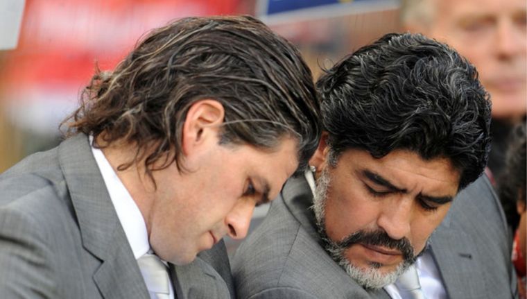 Mancuso y Maradona, juntos en la Selección Foto: Archivo
