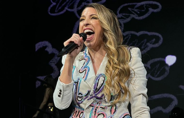 Florencia Bertotti se presentó en cuatro de sus doce Movistar Arena. Foto: Gabriel Sotelo