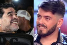 el esperado encuentro entre maradona y diego junior