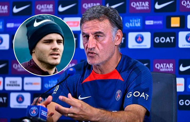 Christophe Galtier El técnico del PSG pidió a Icardi que se busque club.