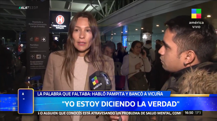 Pampita rompió el silencio. Foto: captura de video/ América TV. Pampita rompió el silencio. Foto: captura de video/ América TV. 