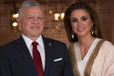 Rania de Jordania y el rey Abdalá II en un evento juntos. Foto: Instagram @queenrania