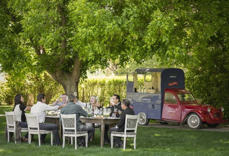 Una imagen de los jardines de Chandon. Foto: Gentileza