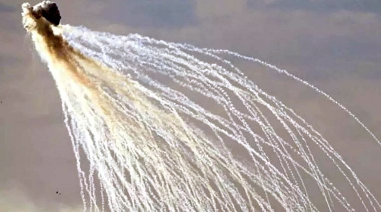 Así son las bombas de fósforo blanco. Foto: Hindustan News.