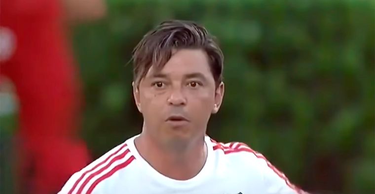 Marcelo Gallardo, expectante con las negociaciones que River mantiene por Miguel Borja, el centrodelantero del Junior de Barranquilla.