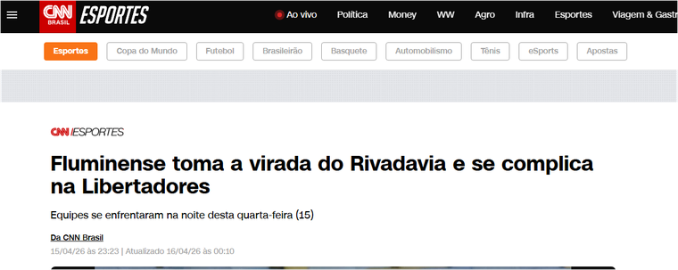 Independiente Rivadavia ganó en un estadio mítico, se metió en un grupo muy reducido de clubes argentinos y provocó una fuerte repercusión en los medios de Brasil. Independiente Rivadavia ganó en un estadio mítico, se metió en un grupo muy reducido de clubes argentinos y provocó una fuerte repercusión en los medios de Brasil.