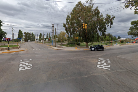 El cruce donde se produjo el accidente que le costó la vida al joven motociclista en Maipú. El cruce donde se produjo el accidente que le costó la vida al joven motociclista en Maipú.