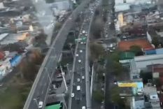 Murió un motociclista al ser embestido en Avenida 9 de Julio Sur. Imágenes desde el helicóptero del SAME. Murió un motociclista al ser embestido en Avenida 9 de Julio Sur. Imágenes desde el helicóptero del SAME.