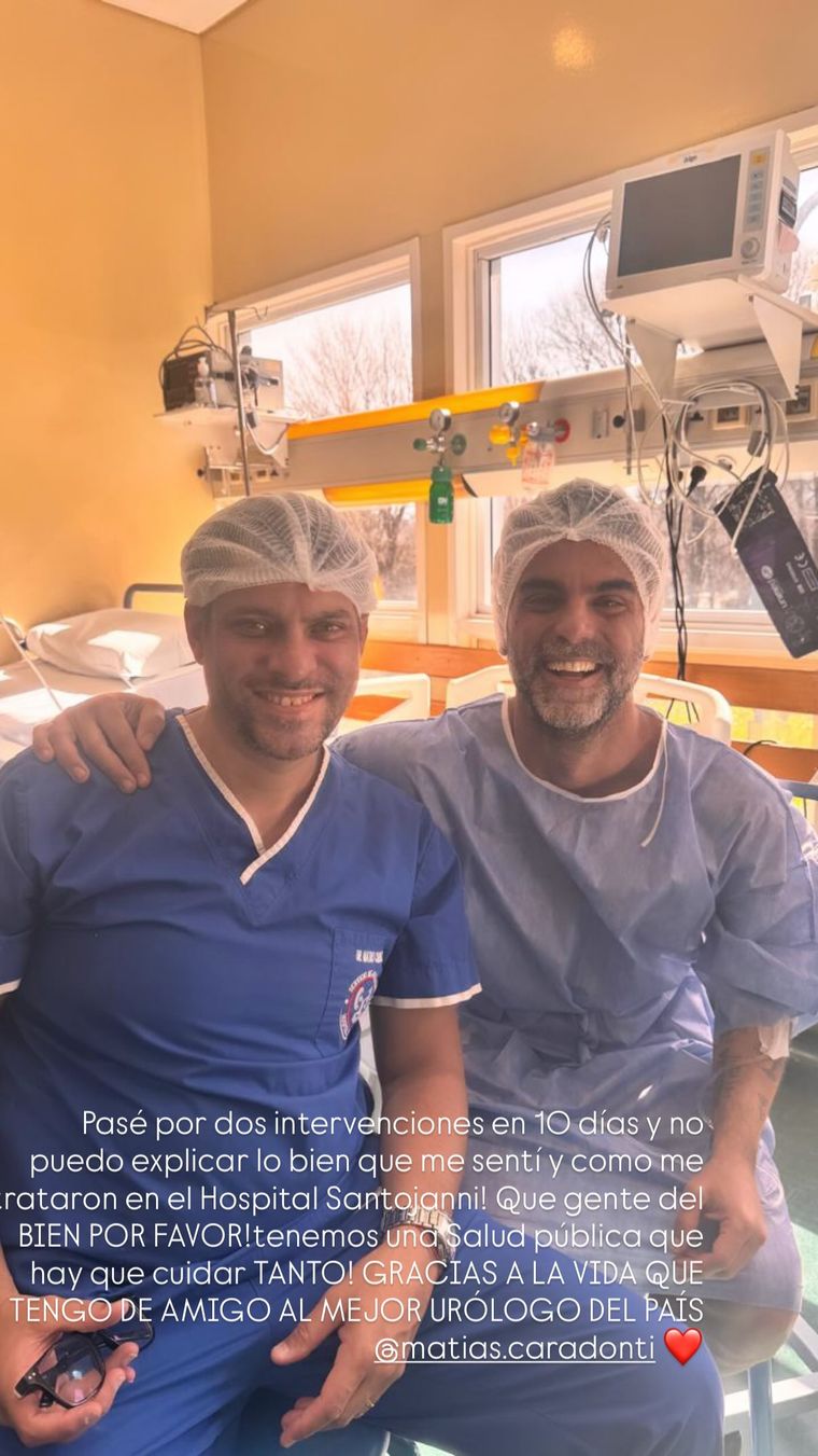 El posteo de Brusca tras la intervención de urgencia. El posteo de Brusca tras la intervención de urgencia.