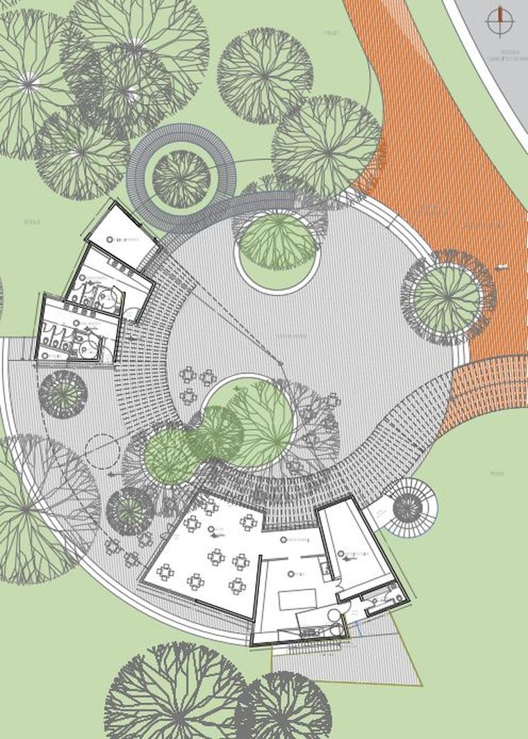 Así será el nuevo polo gastronómico ubicado frente a los Caballitos de Marly del Parque San Martín. 