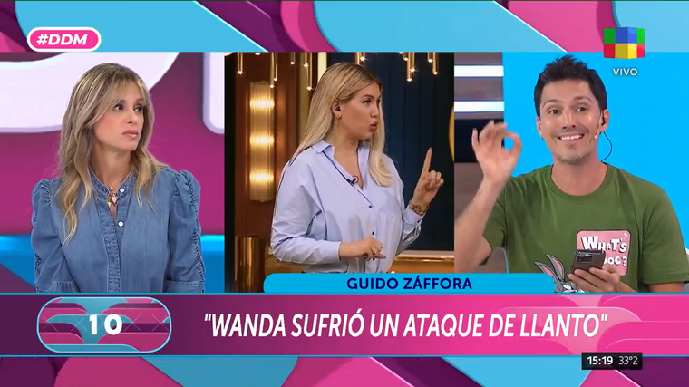 Wanda Nara canceló la grabación tras romper en llanto. Wanda Nara canceló la grabación tras romper en llanto.