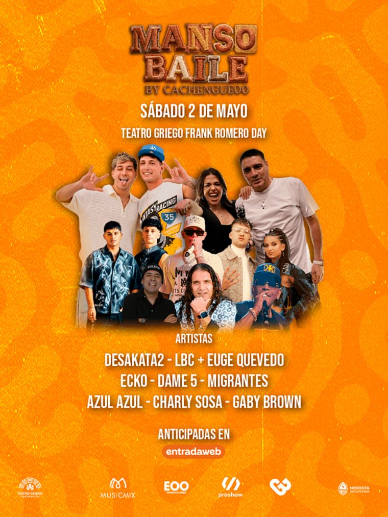 Los artistas que estuvieron presentes en Manso Baile. Los artistas que estuvieron presentes en Manso Baile.