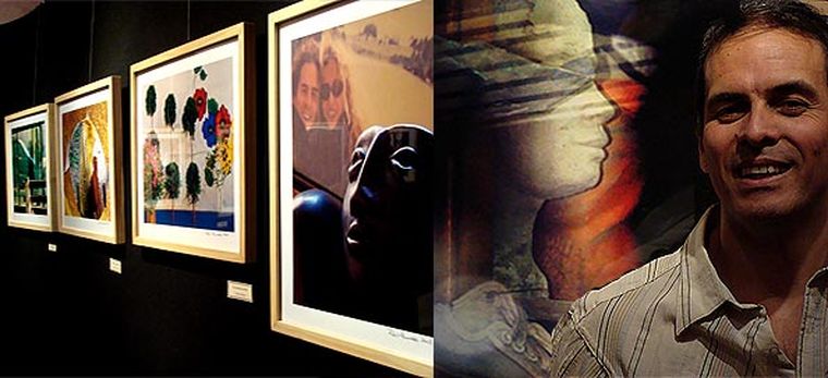 El artista y su obra. Foto: Yamila Marañón