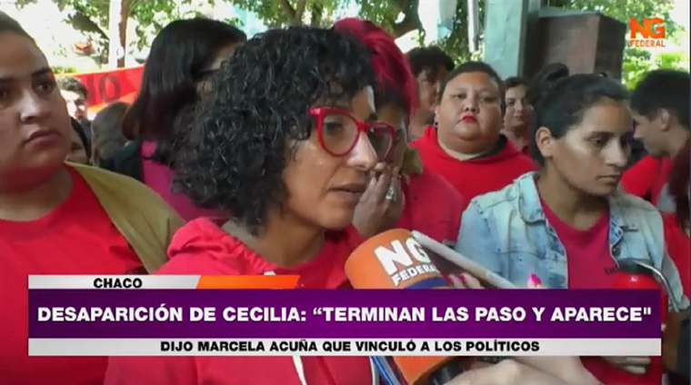 Marcela Acuña, la suegra de Cecilia y madre de César Sena Foto: Captura de video.