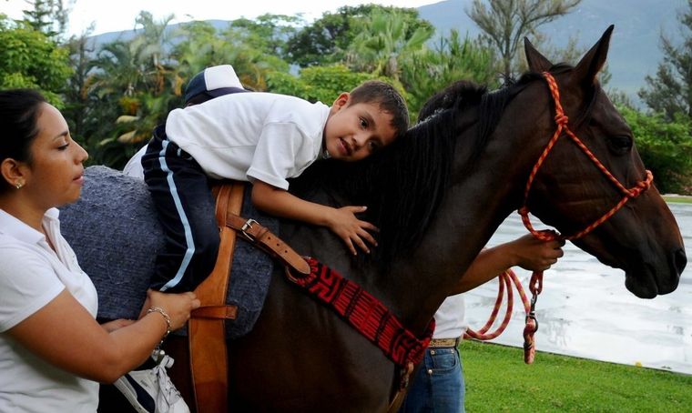 Primer día de la equinoterapia Foto: Blogspot.