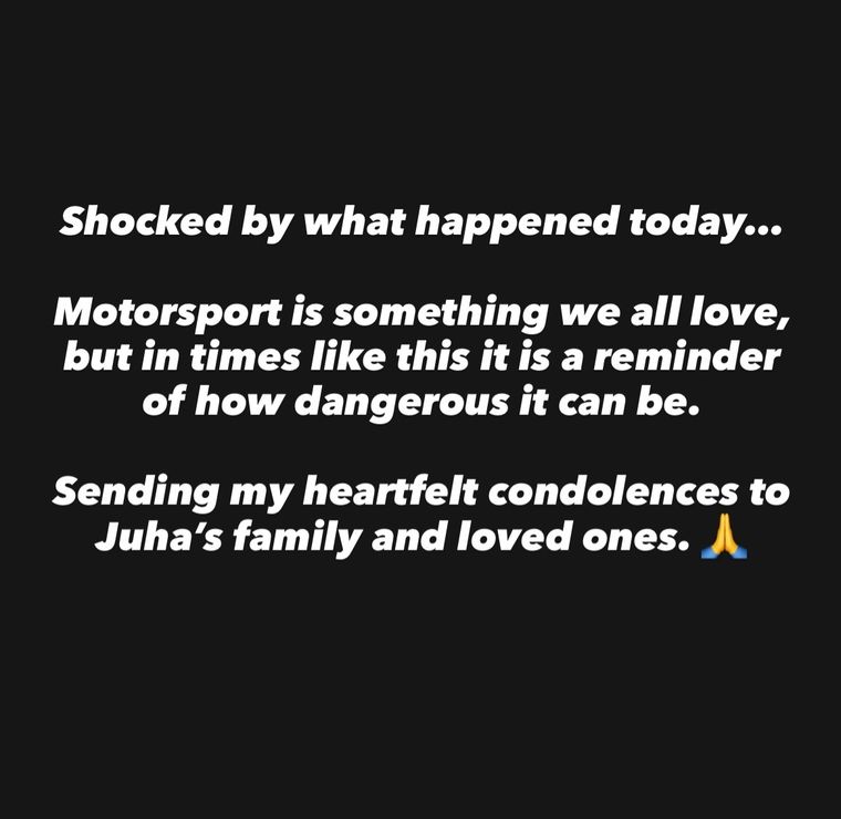 El mensaje de Max Verstappen tras la muerte de Juha Miettinen. El mensaje de Max Verstappen tras la muerte de Juha Miettinen.