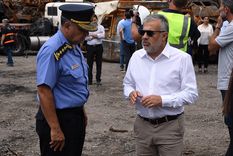 El jefe de la Policía de Mendoza, Marcelo Calipo, y el gobernador Alfredo Cornejo. Foto: ALF PONCE MERCADO / MDZ