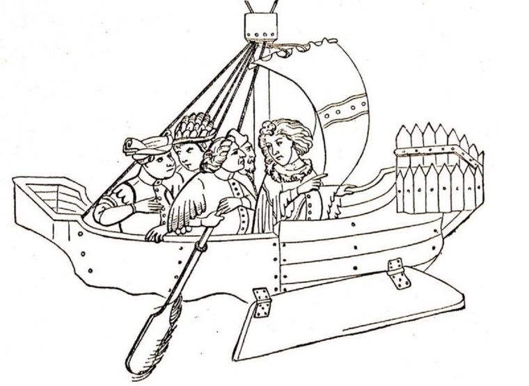 Copia de 1912 de un dibujo que apareció en una de las varias publicaciones de Los viajes de Sir John Mandeville. Foto: GETTY IMAGES