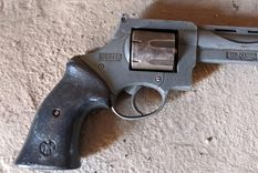 Una de las armas incautadas por los agentes en el asentamiento Castro Foto: NA Una de las armas incautadas por los agentes en el asentamiento Castro Foto: NA