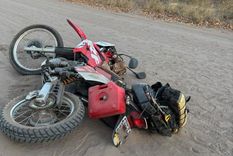 Así quedó la moto tras el accidente de tránsito fatal. Así quedó la moto tras el accidente de tránsito fatal.