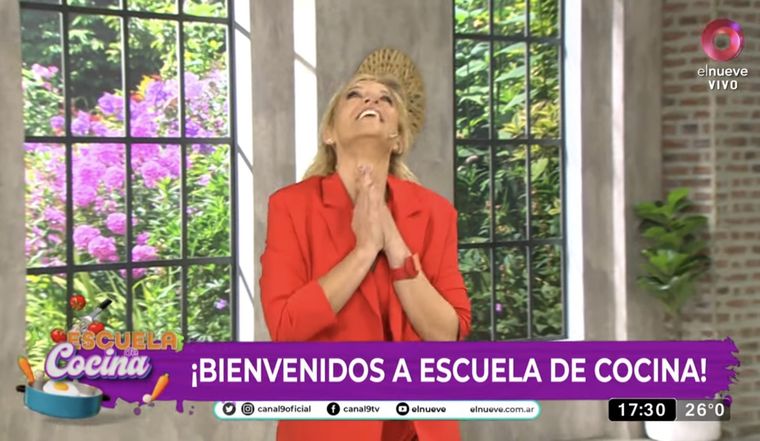 Jimena Monteverde debutó con su programa Escuela de cocina Foto: Captura TV