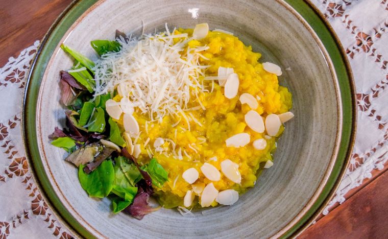 Risotto de calabaza y queso azúl Una receta simple y deliciosa para sorprender a tu familia. Foto: Shutterstock